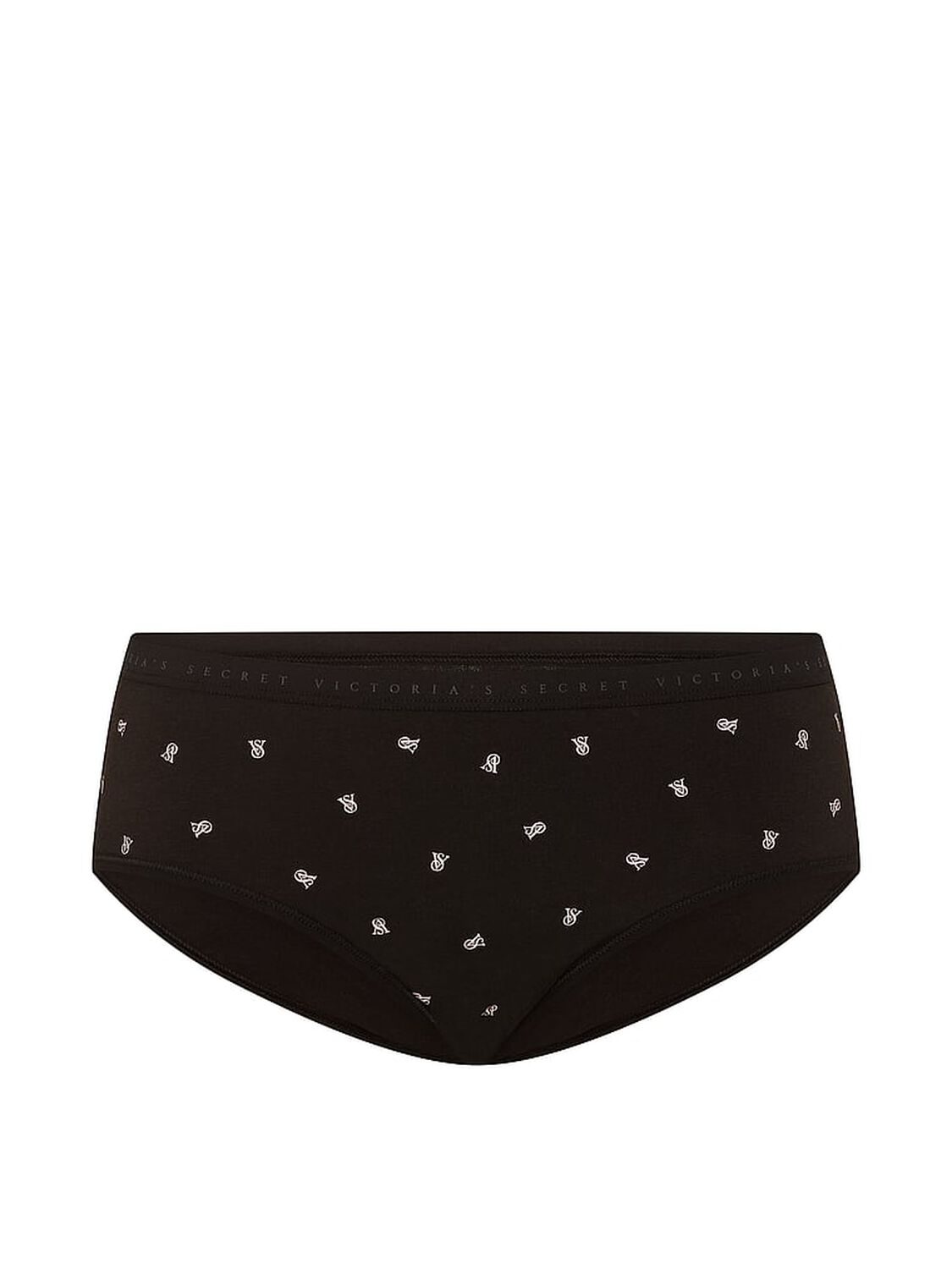 vs Victoria's Secret Stretch Cotton Hiphugger Panty Black Small Logo 3 of 3 