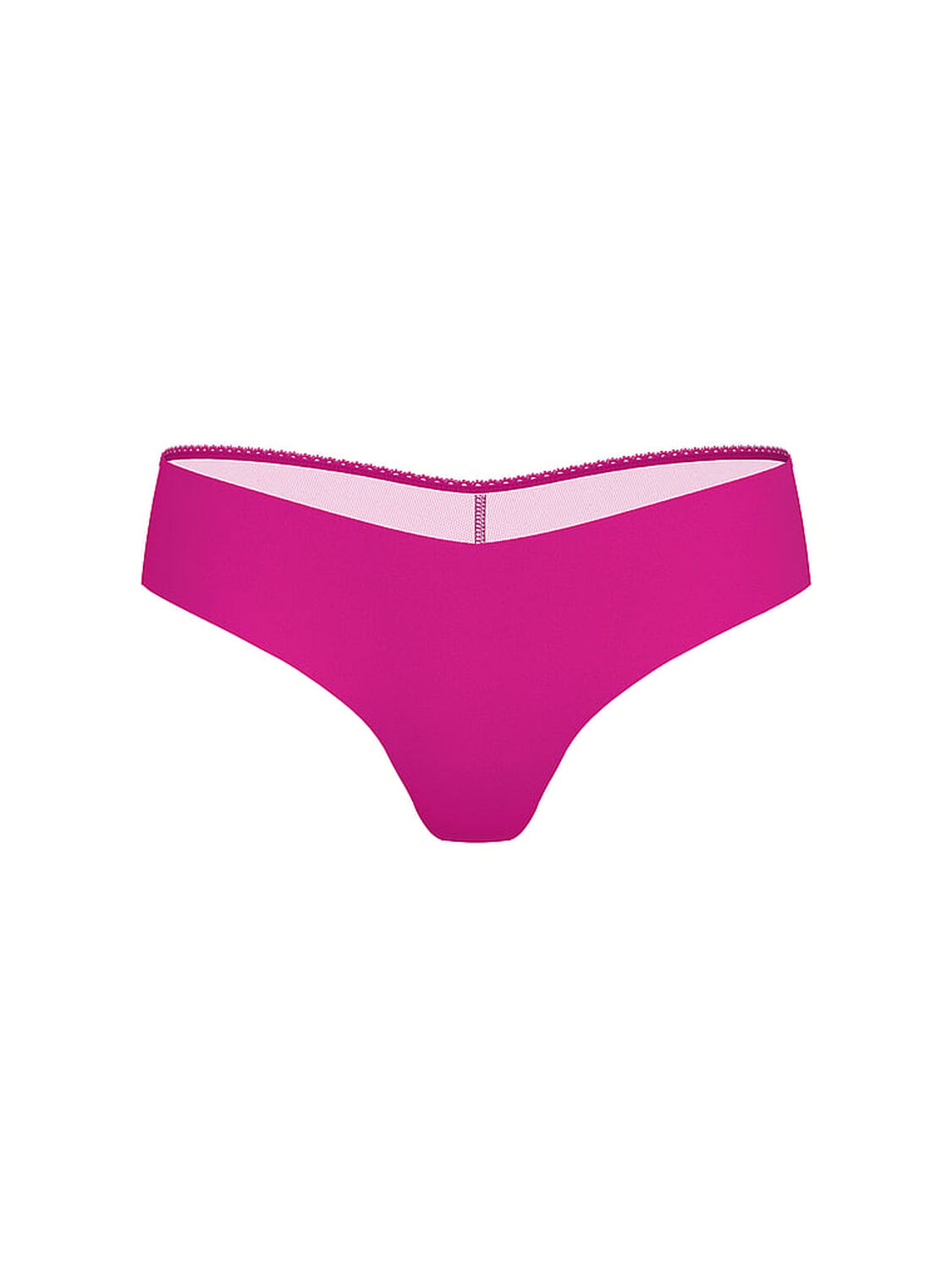 vs No-Show No-Show Mesh-Back Logo Thong Panty Allure Pink 3 of 3 