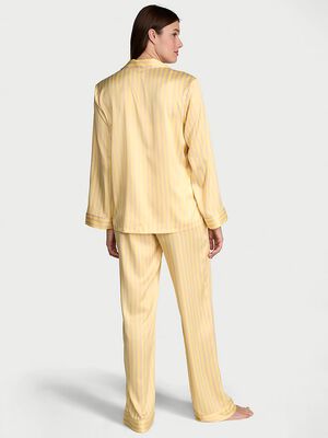 Glazed Satin Long Pajama Set