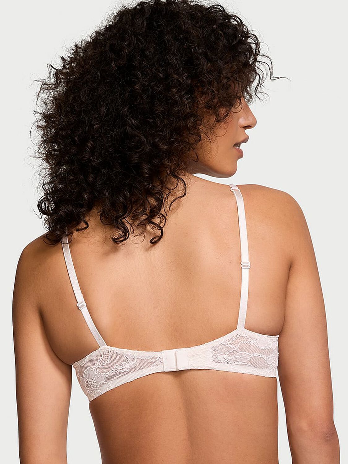 vs Very Sexy Bombshell Add-2-Cups Double Shine Strap Lace Push-Up Bra Coconut White 2 of 4 