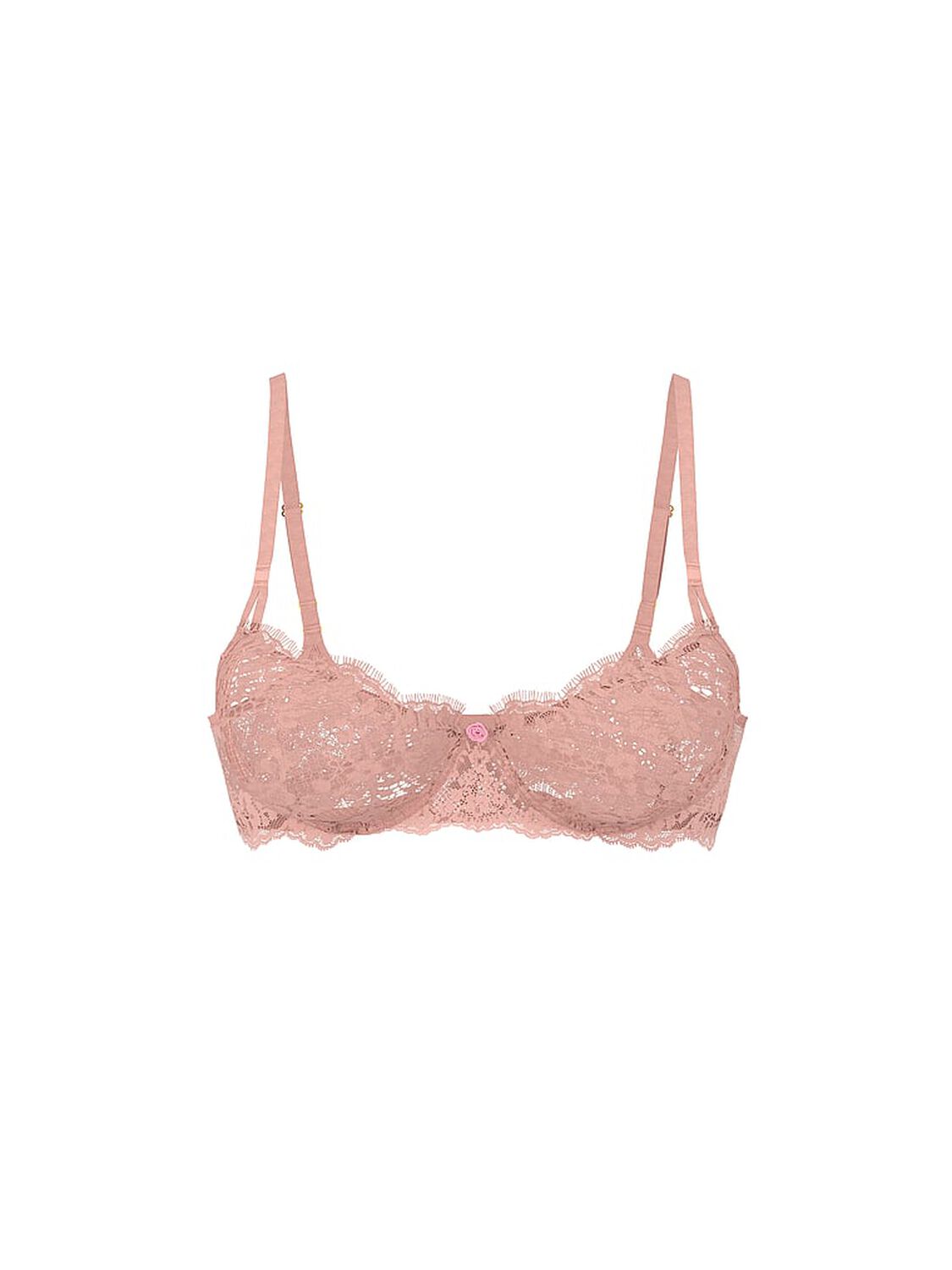 vs Dream Angels Wicked Unlined Lace Balconette Bra Royal Pink 3 of 3 