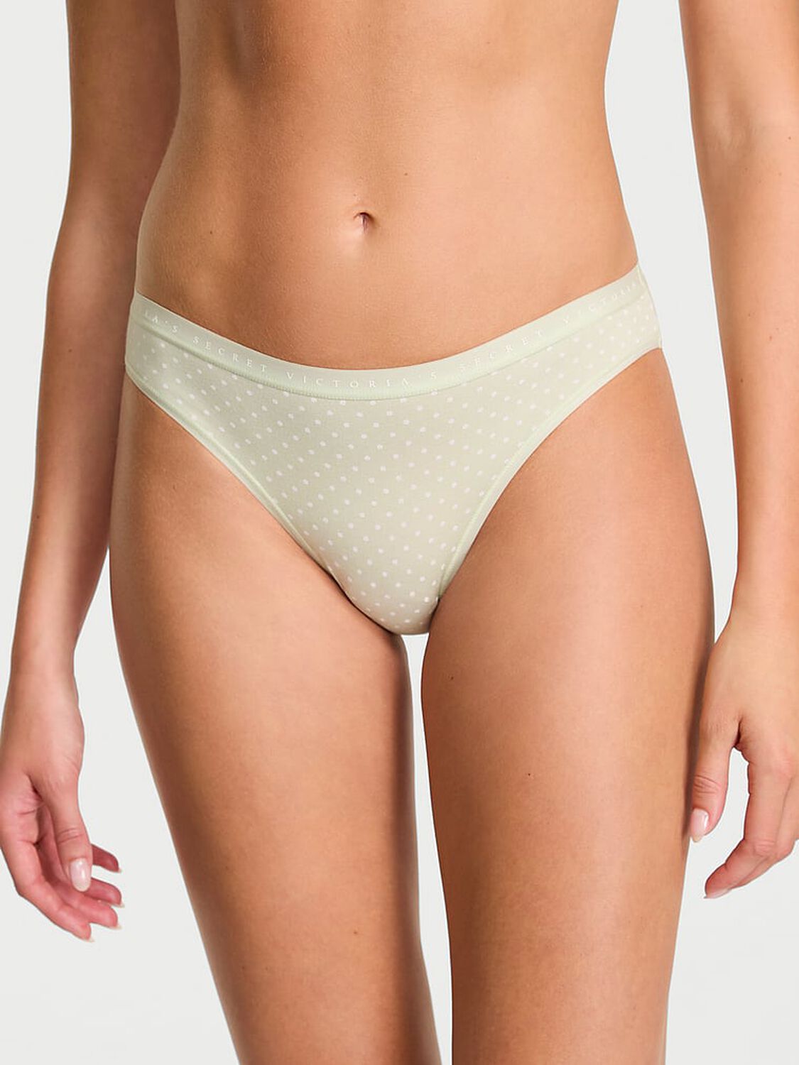 vs Victoria's Secret Stretch Cotton Bikini Panty Mint Crush Dot 1 of 1 