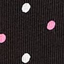 Cotton Lace-Waist Thong, Black Dots, swatch