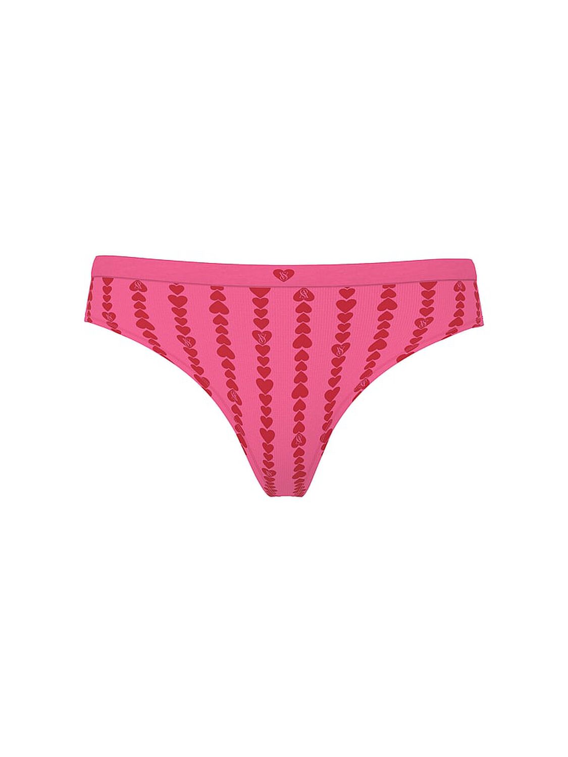 vs Seamless Seamless Heart Stripe Thong Panty Rose Garden Heart Stripes 3 of 3 