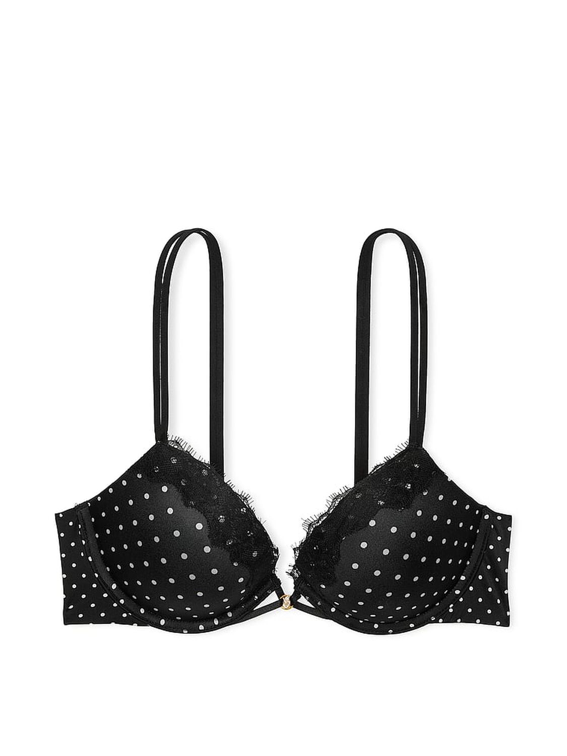 vs Very Sexy Smooth Lace-Trim Push-Up Bra Polka Dot Black 3 of 4 