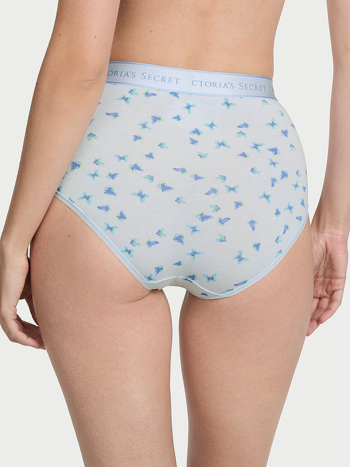 vs Cotton Logo Cotton Modern Brief Panty Grey Fog Stripe 2 of 2 