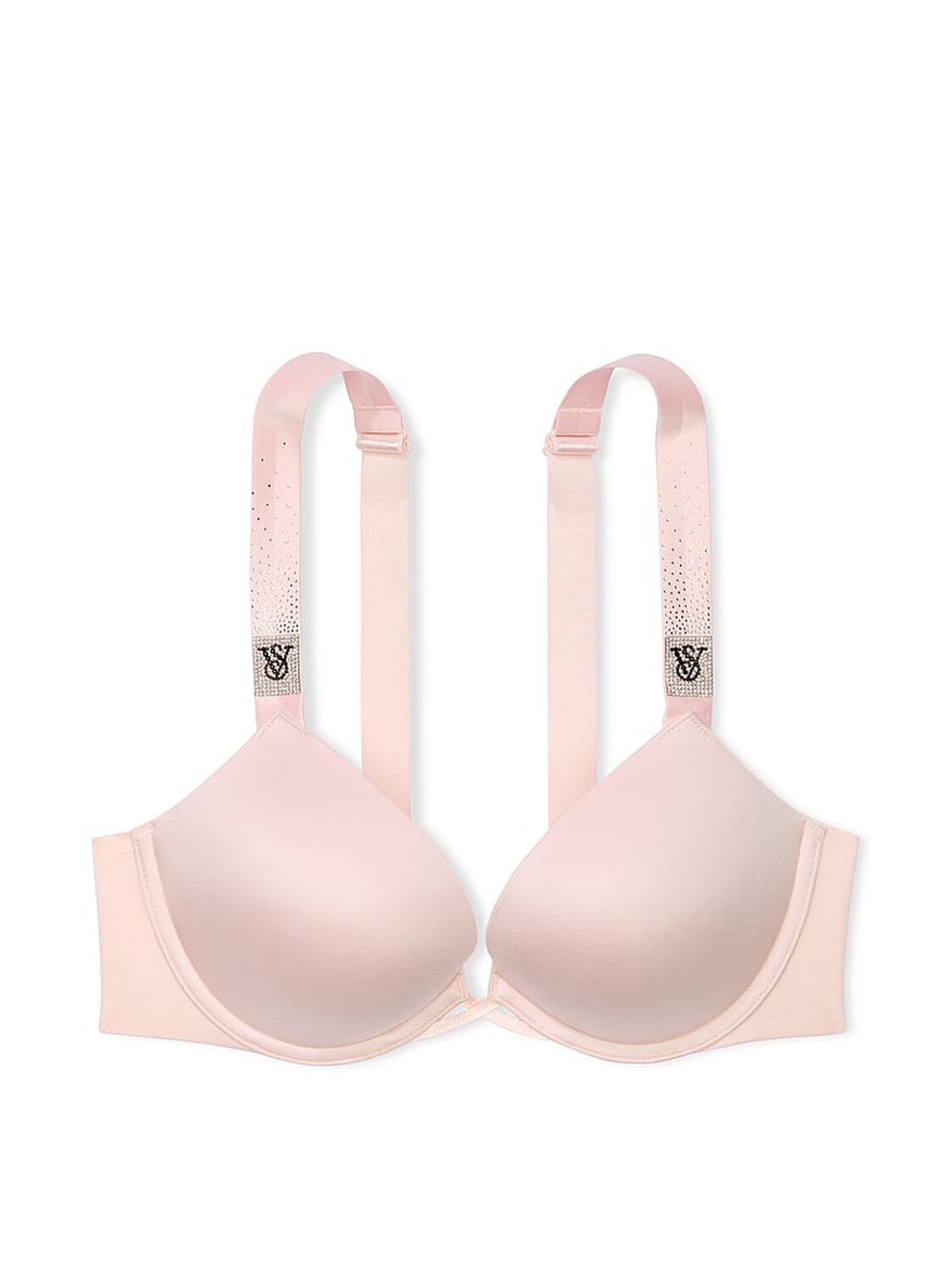 vs Very Sexy Bombshell Add-2-Cups Scattered Shine Strap Push-Up Bra Angel Pink 3 of 5 