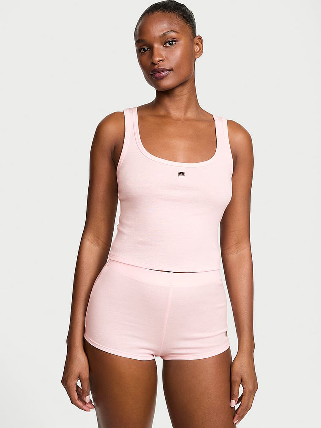 vs Victoria's Secret 100% Cotton Tank Short Pajama Set 1 of 3 