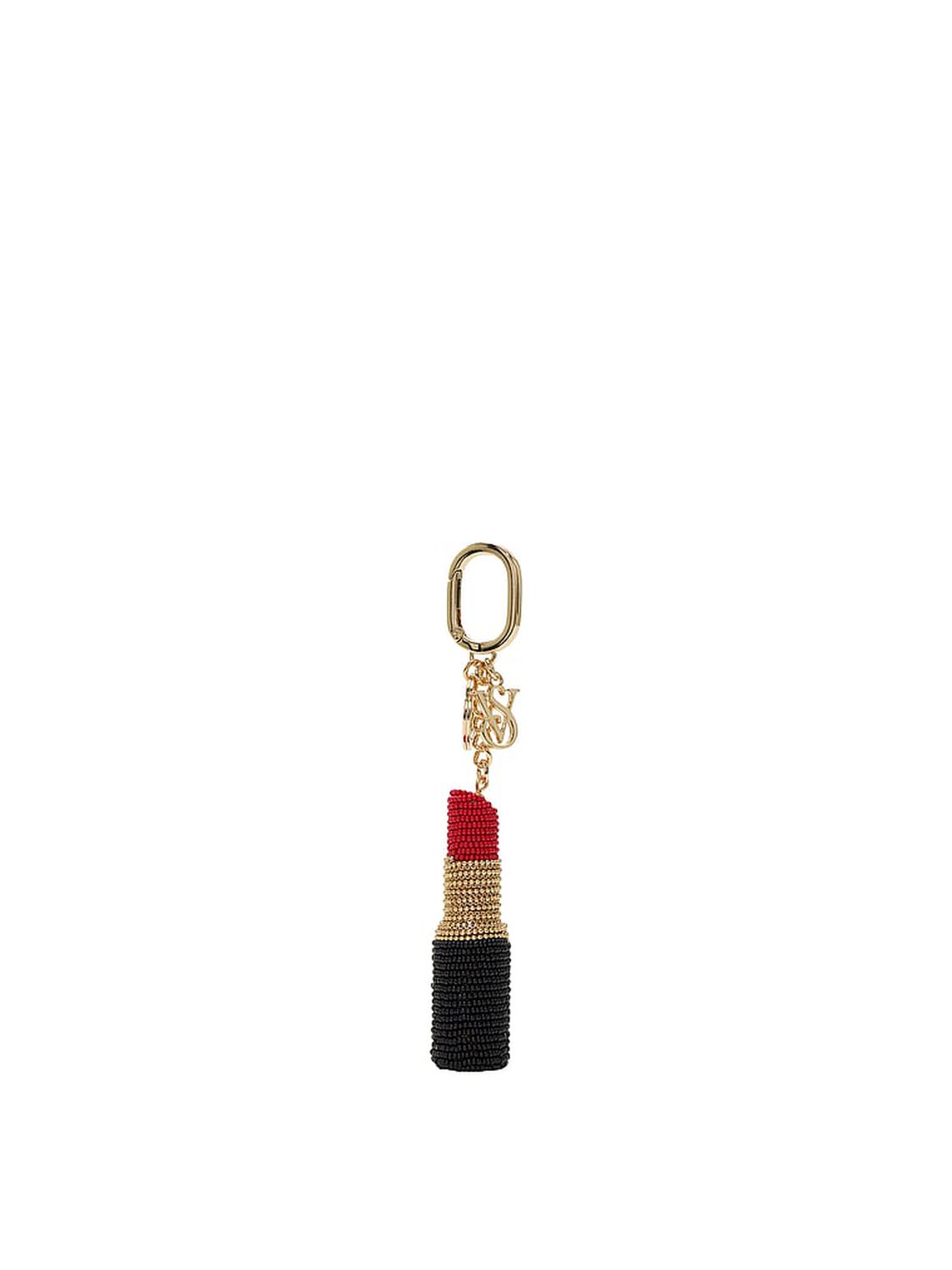 vs Victoria's Secret Beaded Lipstick Bag Charm Keychain Generic Gold 1 of 2 