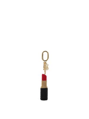 Beaded Lipstick Bag Charm Keychain