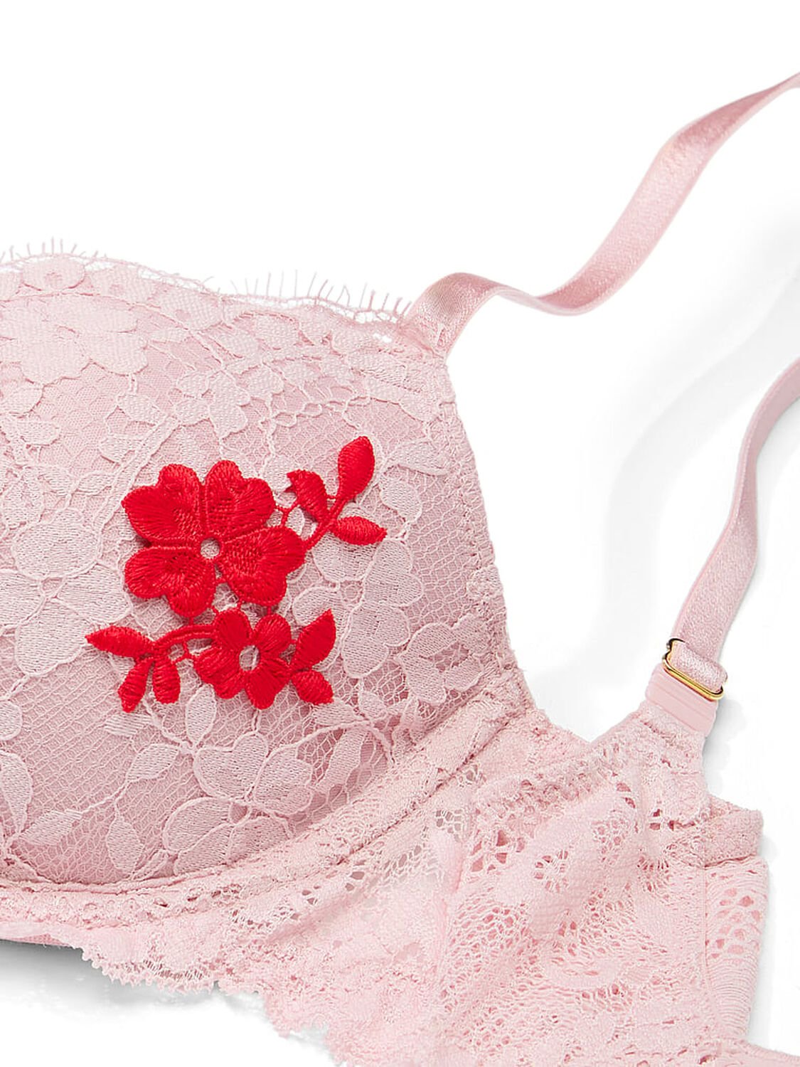 vs Dream Angels Lace Lightly Lined Demi Bra 4 of 4 