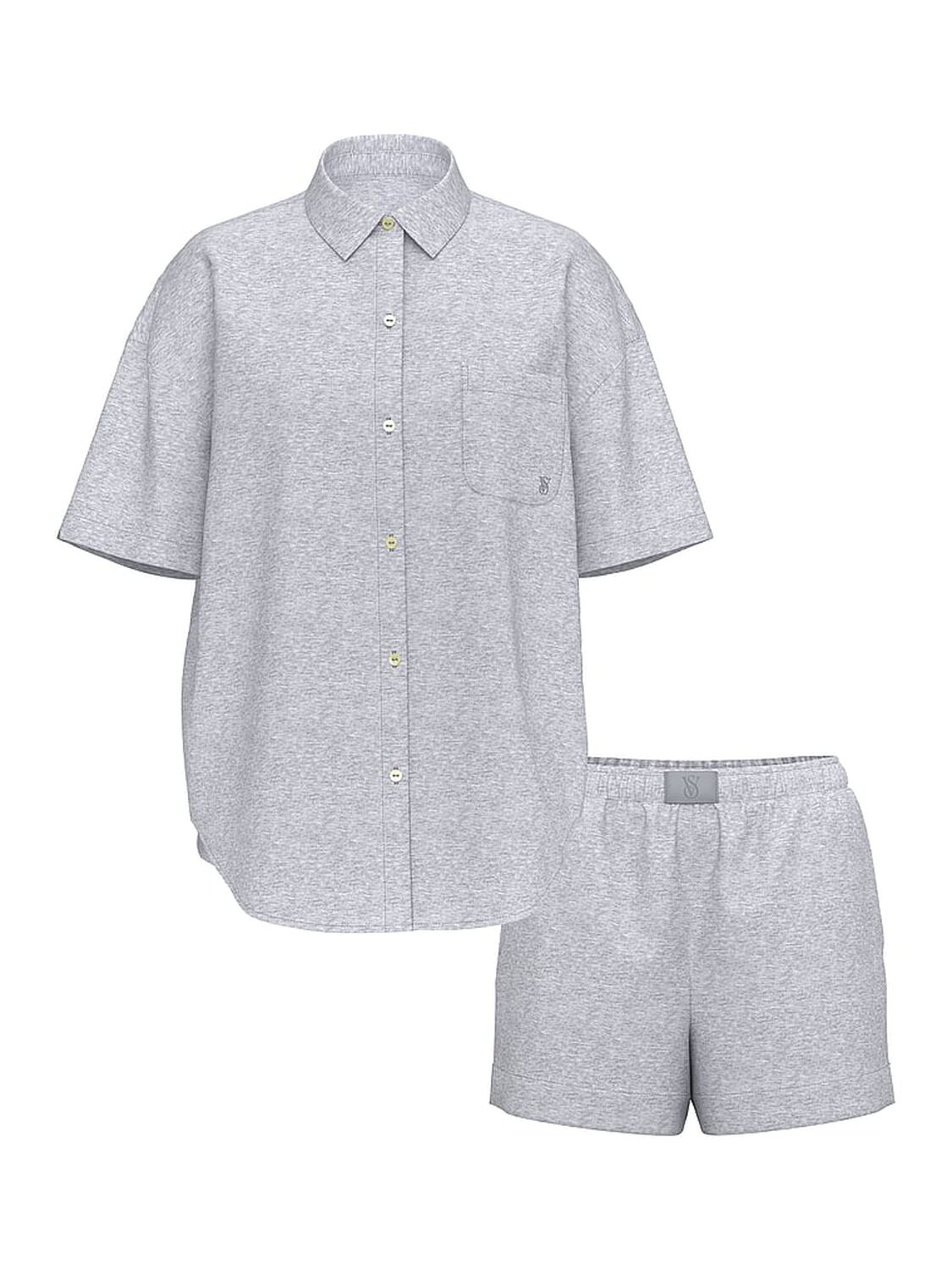 vs Victoria's Secret Modal-Cotton Short Pajama Set Medium Heather Grey 3 of 3 