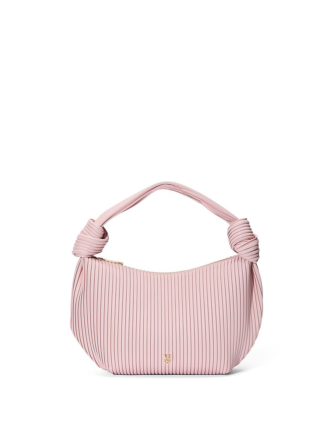 vs Victoria's Secret Knotted Top Handle Bag Chalk Rose 1 of 4 