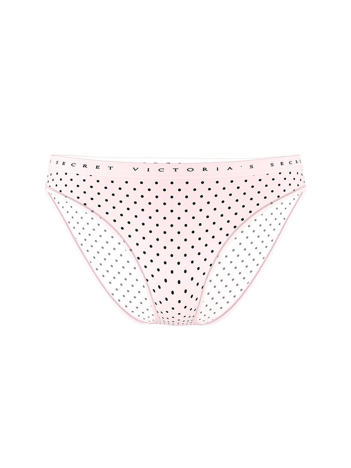 vs Victoria's Secret Stretch Cotton Bikini Panty Pink Dot 1 of 3 