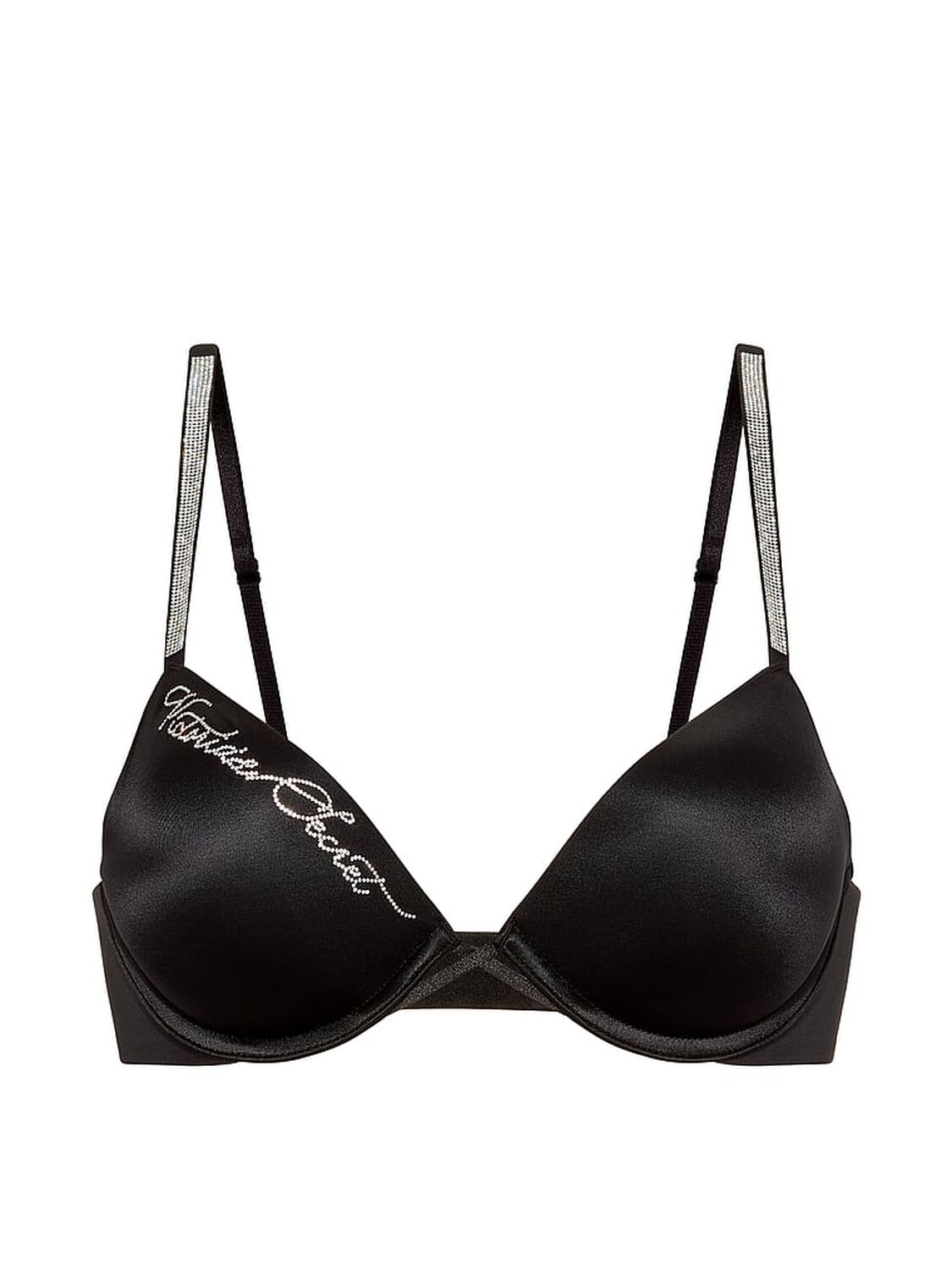 vs Very Sexy Shine Script Push-Up Bra Black 3 of 3 