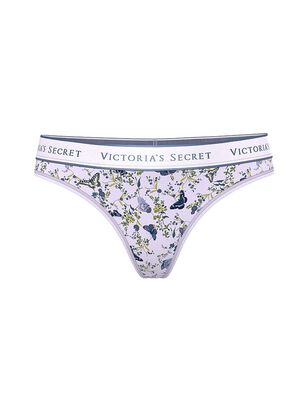 Logo Cotton Thong Panty