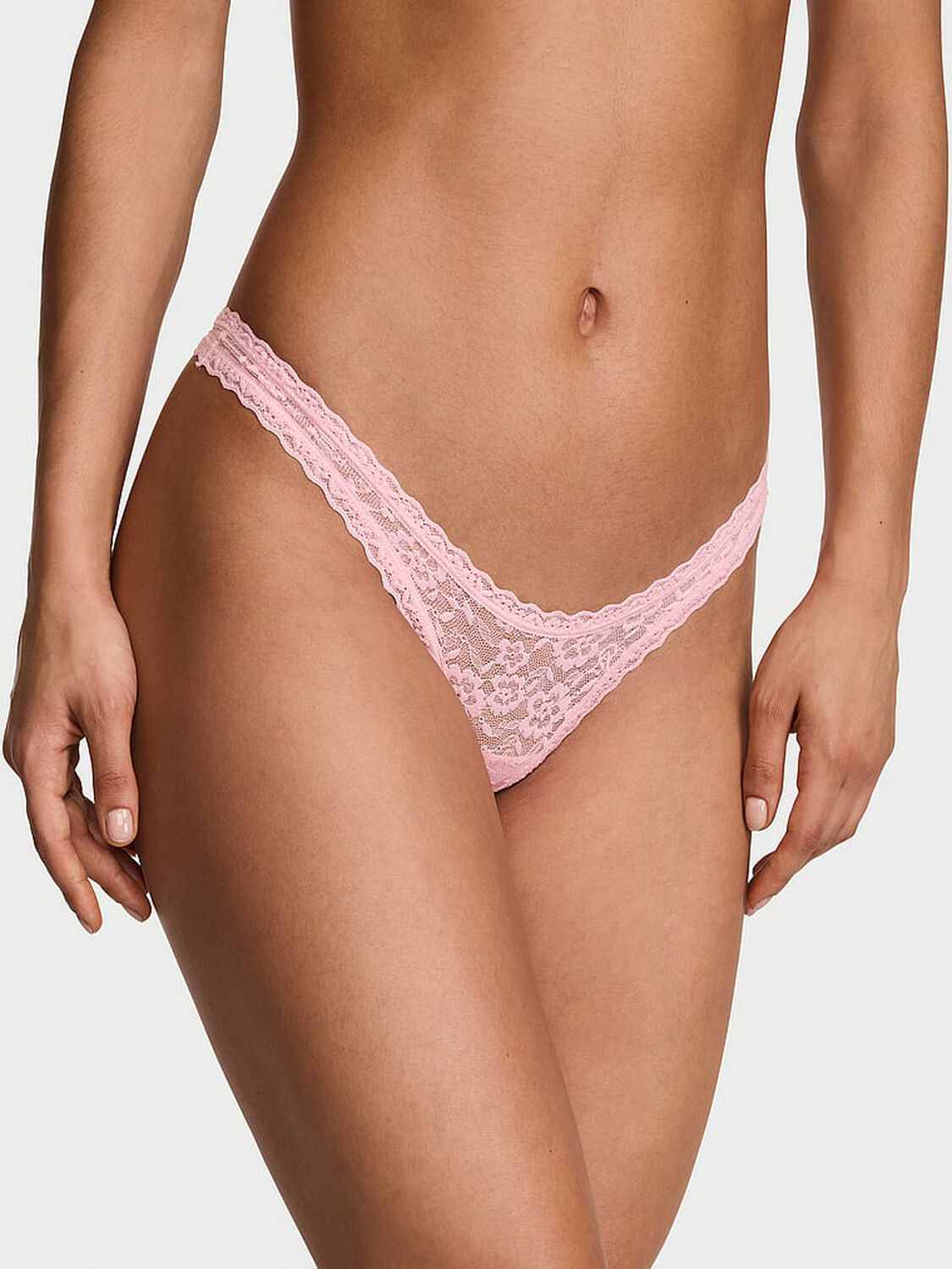 vs The Lacie Lace Ultra-Mini Scoop Thong Panty Pretty Blossom 1 of 3 