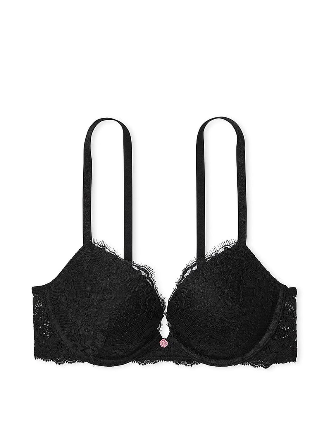 vs Dream Angels Lace Push-Up Bra Black 3 of 4 