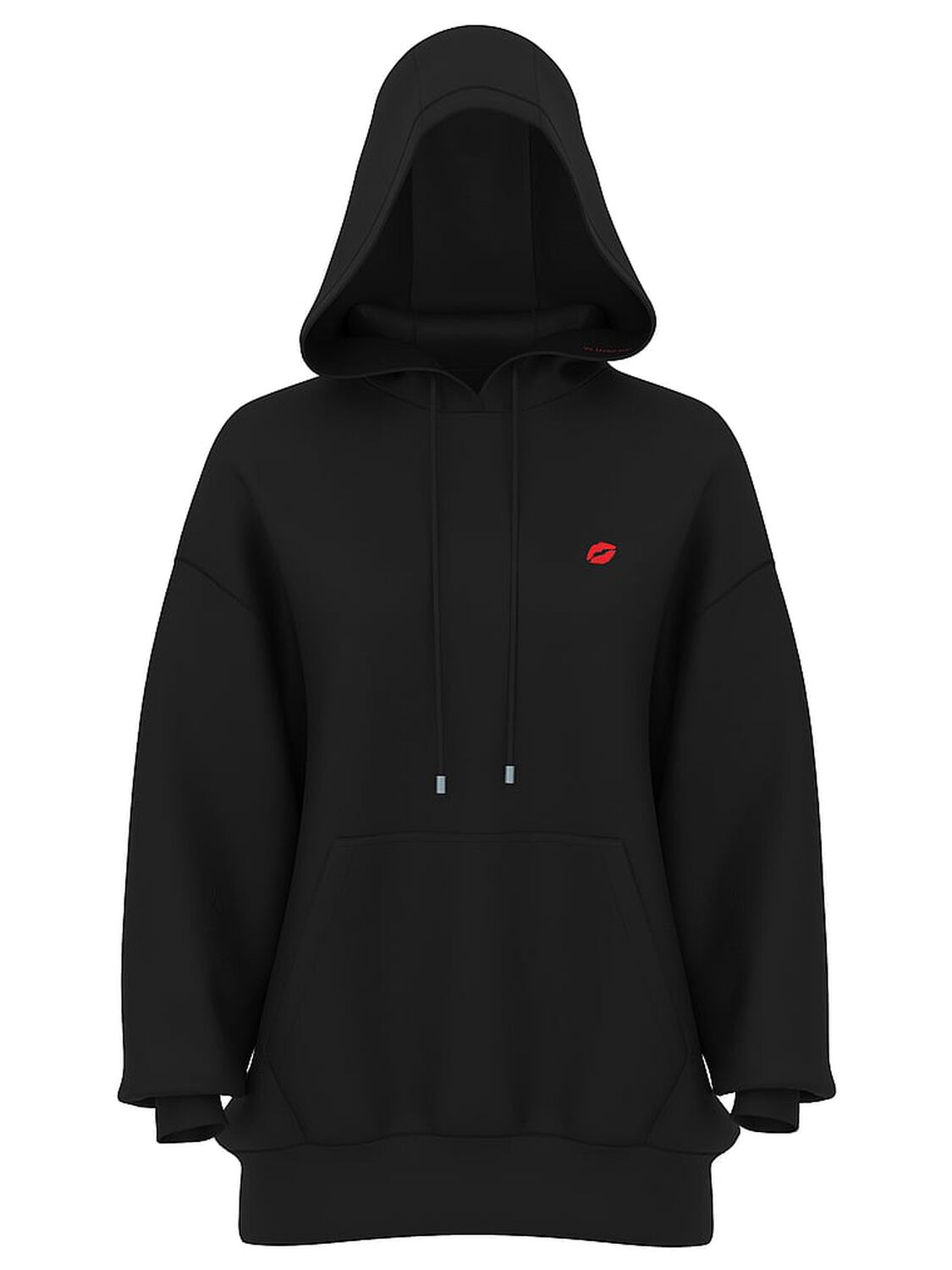 vs Angel Essentials Iconic Fleece Relaxed Hoodie Black Graphic 3 of 3 