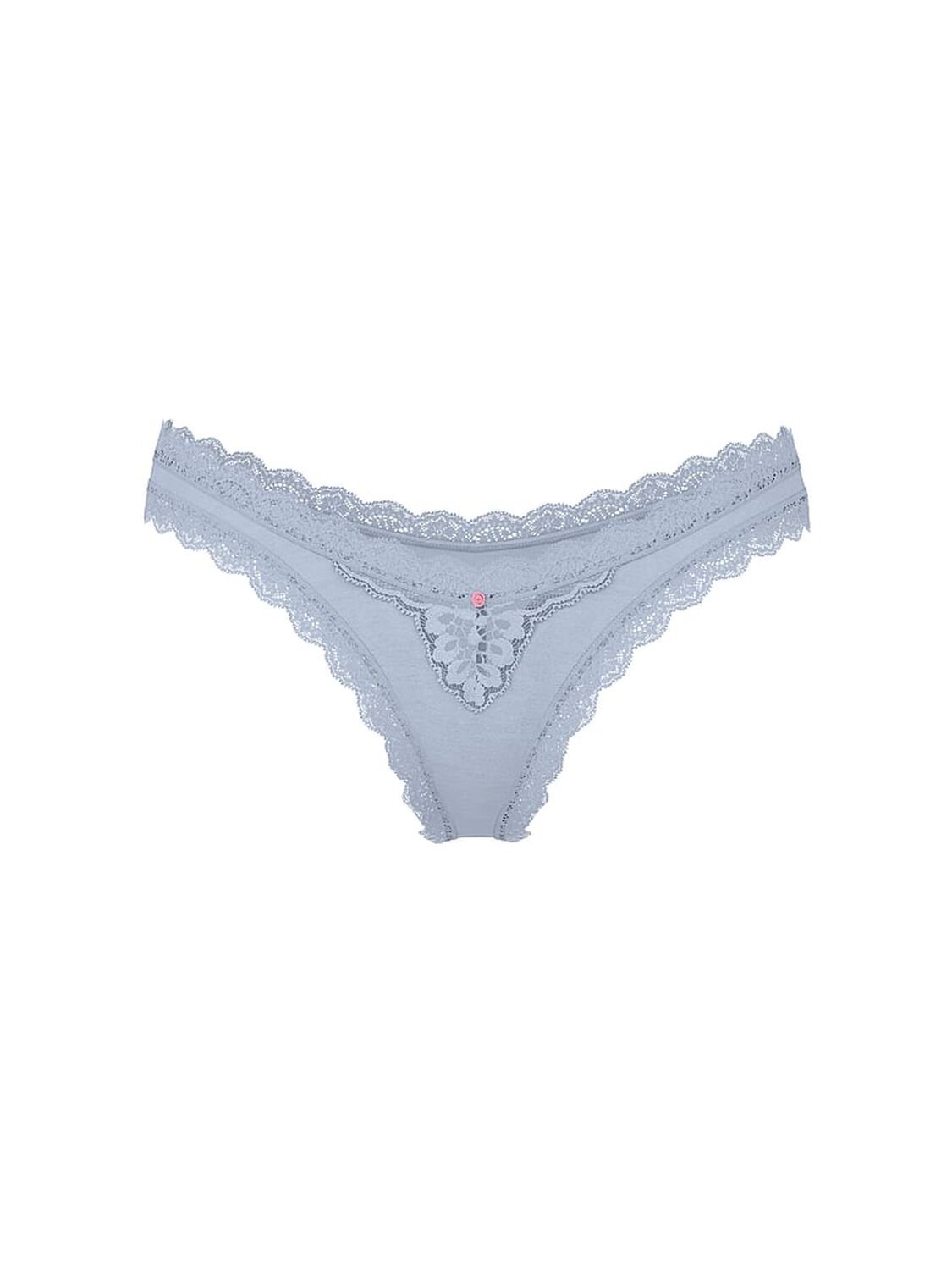 vs Dream Angels Lace-Trim Brazilian Panty Blue 3 of 4 