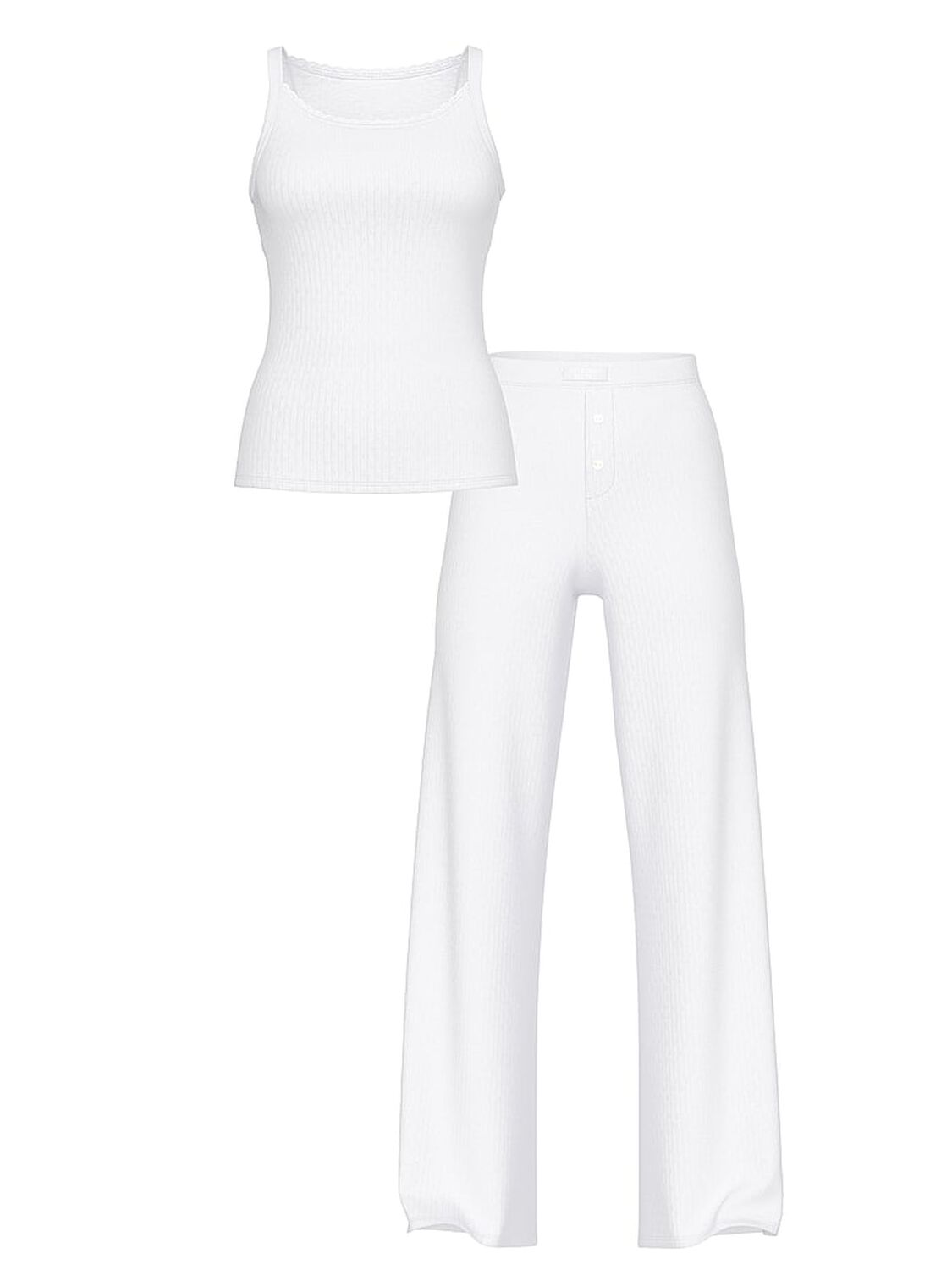 vs Victoria's Secret Pointelle Modal Cami & Pants Set Vs White 3 of 3 