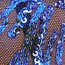 Party Floral Sequin Embroidery Garter Belt, Blue Party Floral, swatch