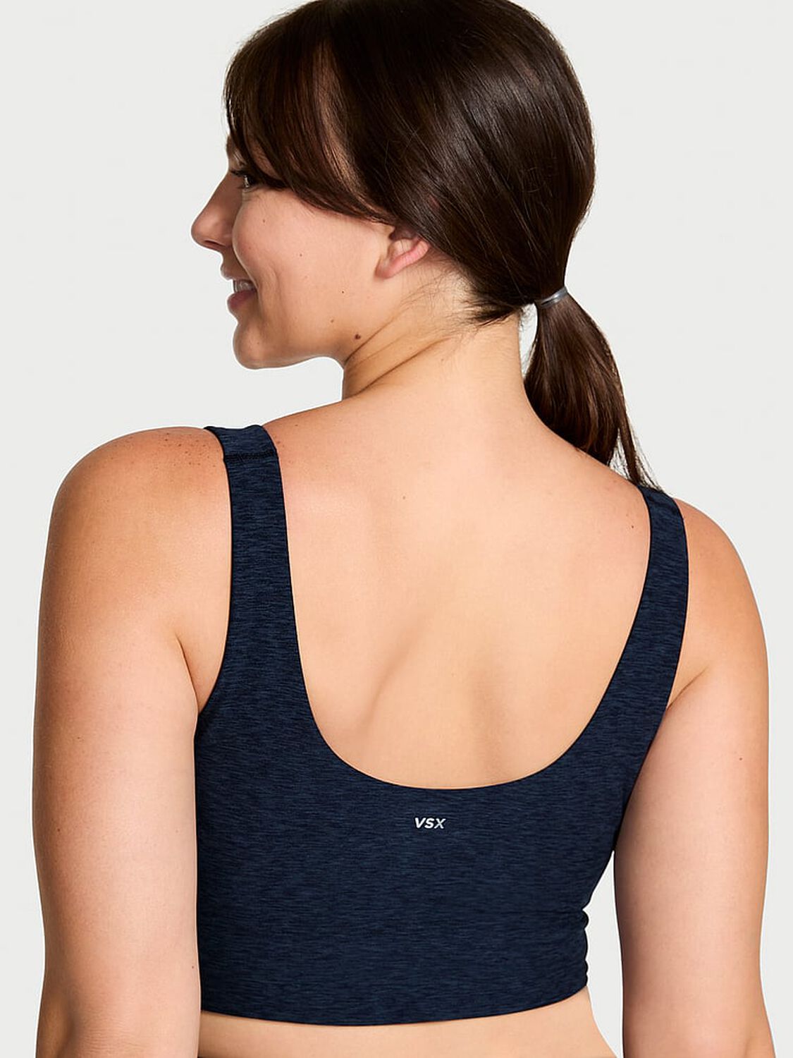 vs Vsx VSX LUXMarl&trade; Longline Sports Bra Heather Impact Blue 2 of 3 