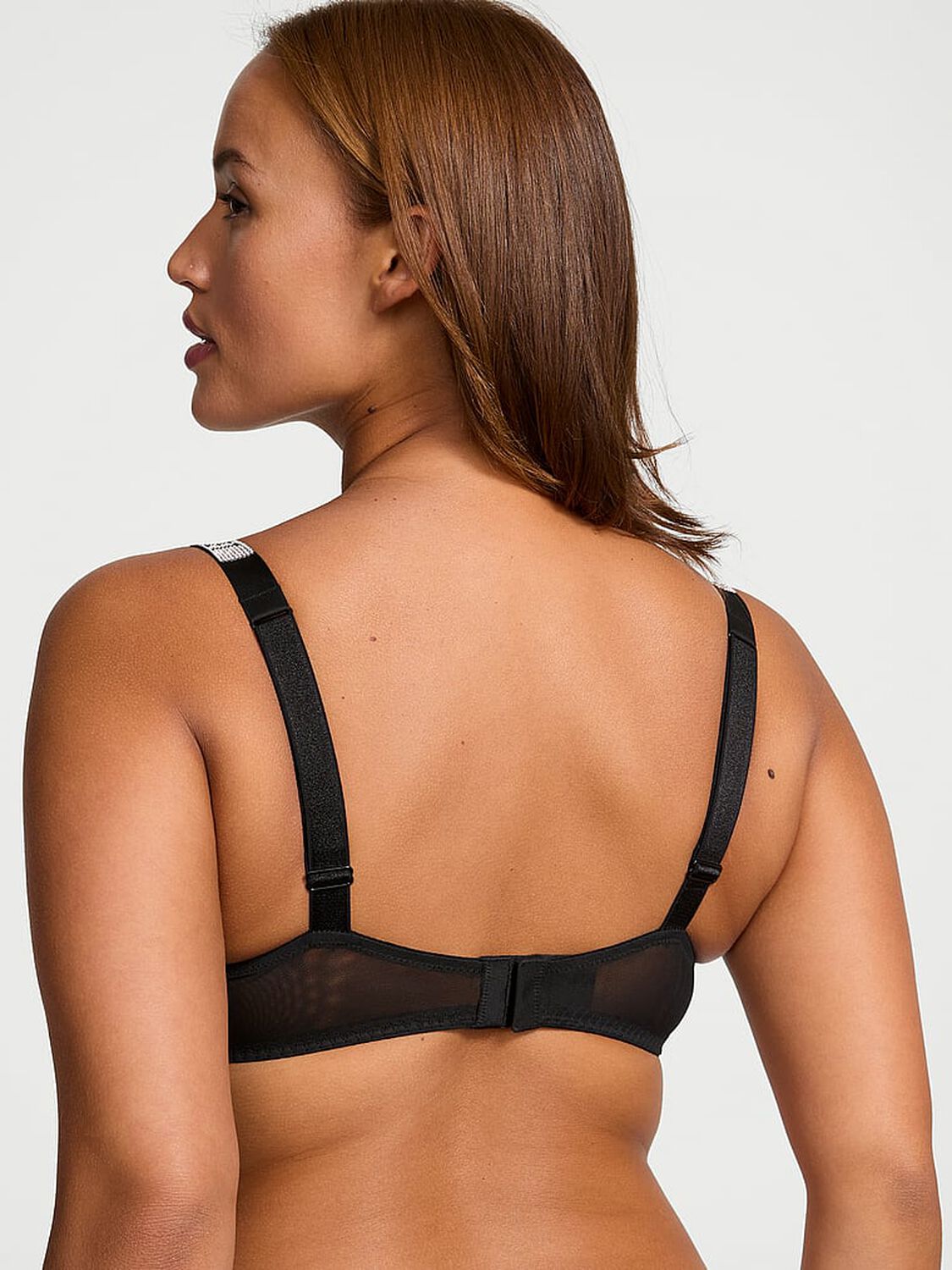 vs Very Sexy Shine Strap Lace Push-Up Bra Black 2 of 3 