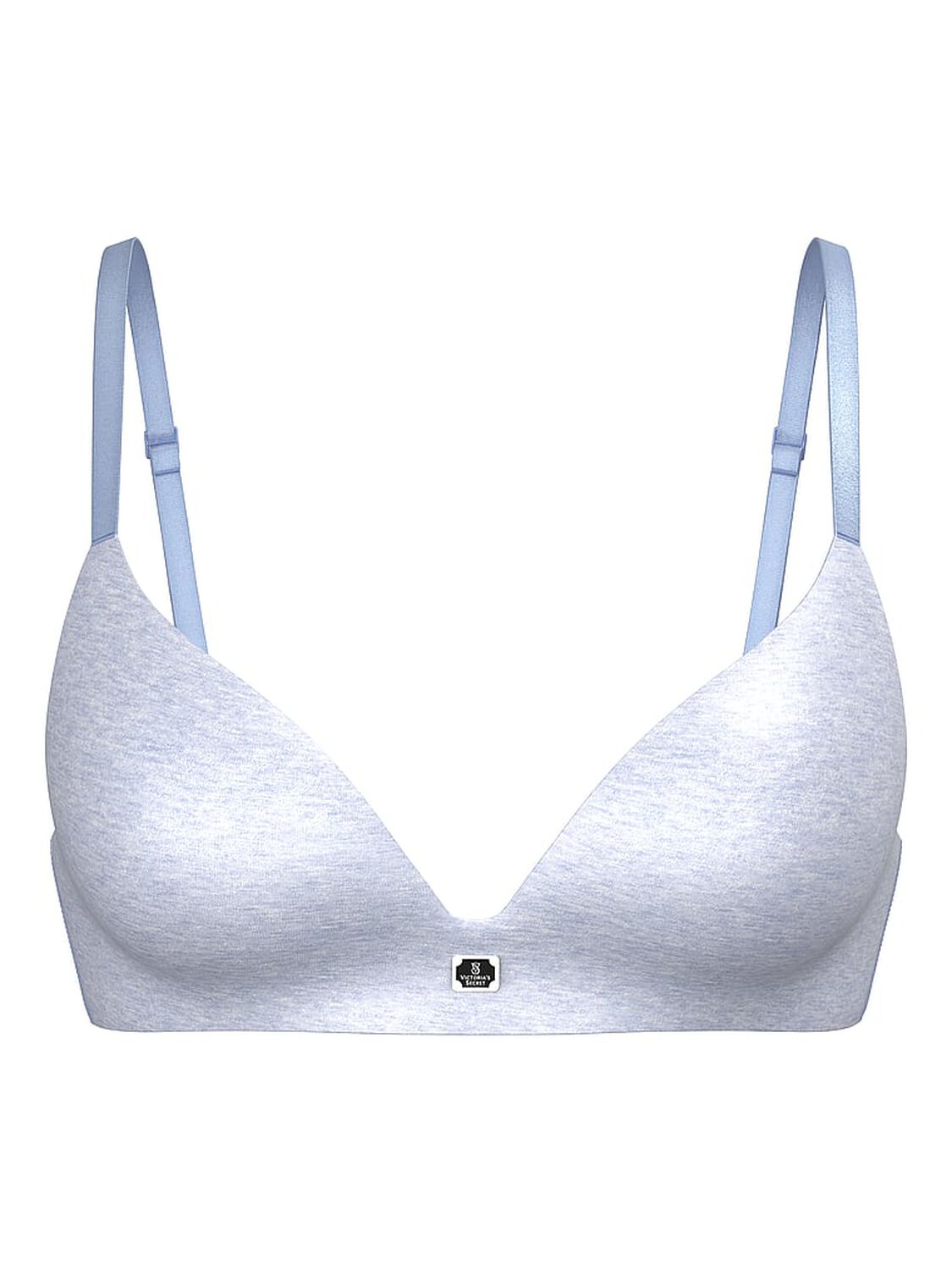 vs The T-Shirt Cotton Logo Hardware Lightly Lined Wireless Bra Heather Cornflower 3 of 3 
