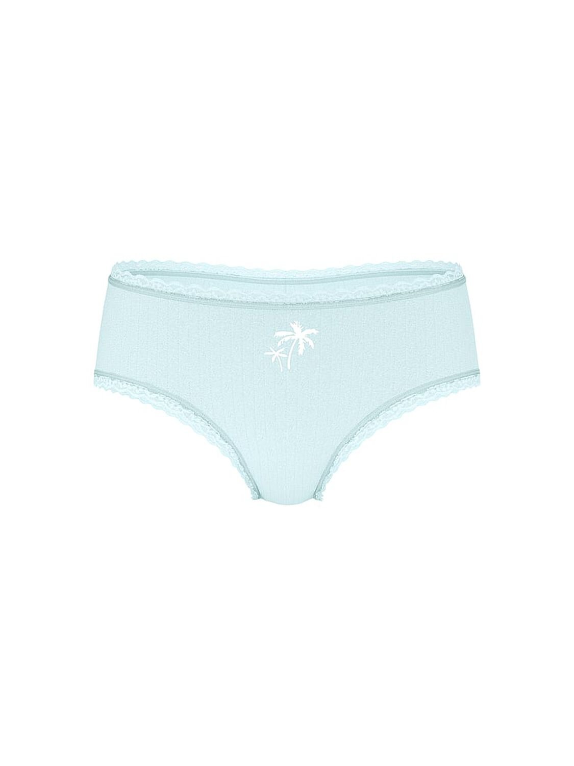 vs The Lacie Stretch Cotton Pointelle Lace-Waist Cheeky Panty Tradewinds Blue 3 of 3 