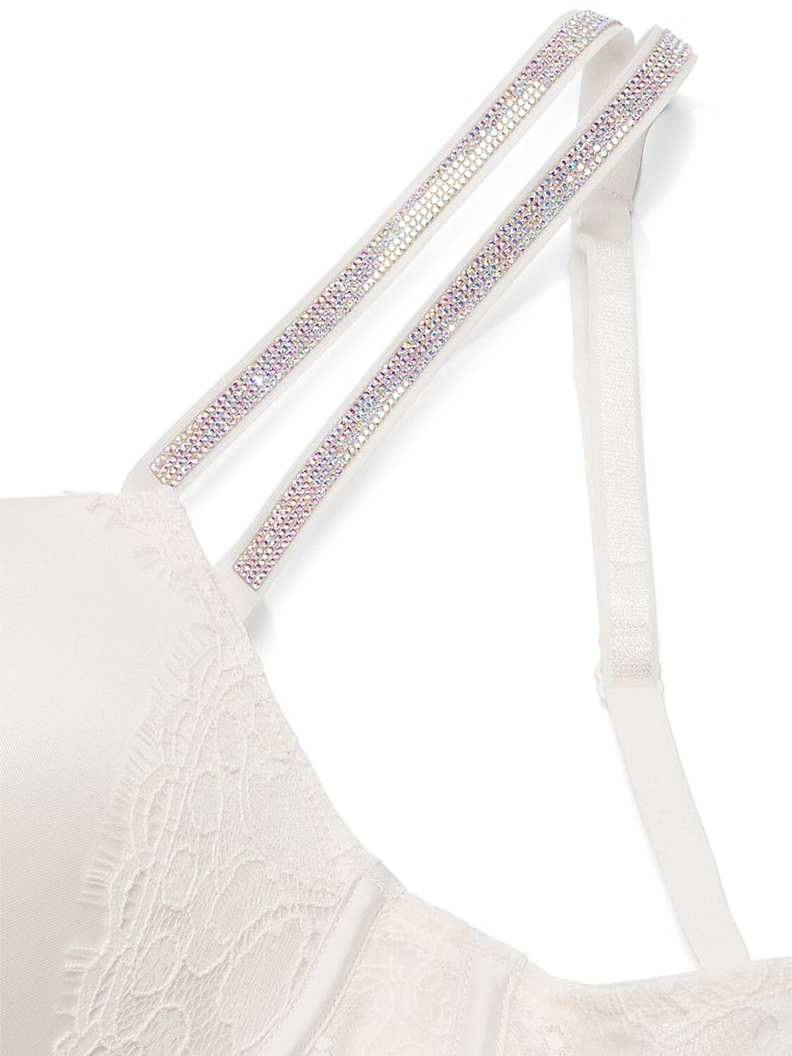 vs Very Sexy Double Shine Strap Push-Up Corset Top Coconut White 4 of 4 