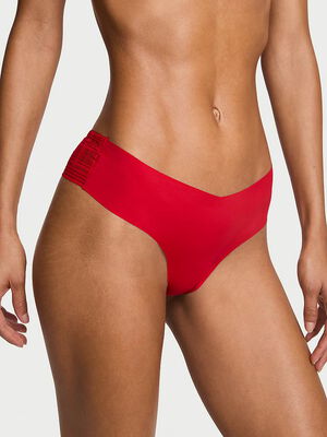 No-Show Plaid Mesh Thong Panty