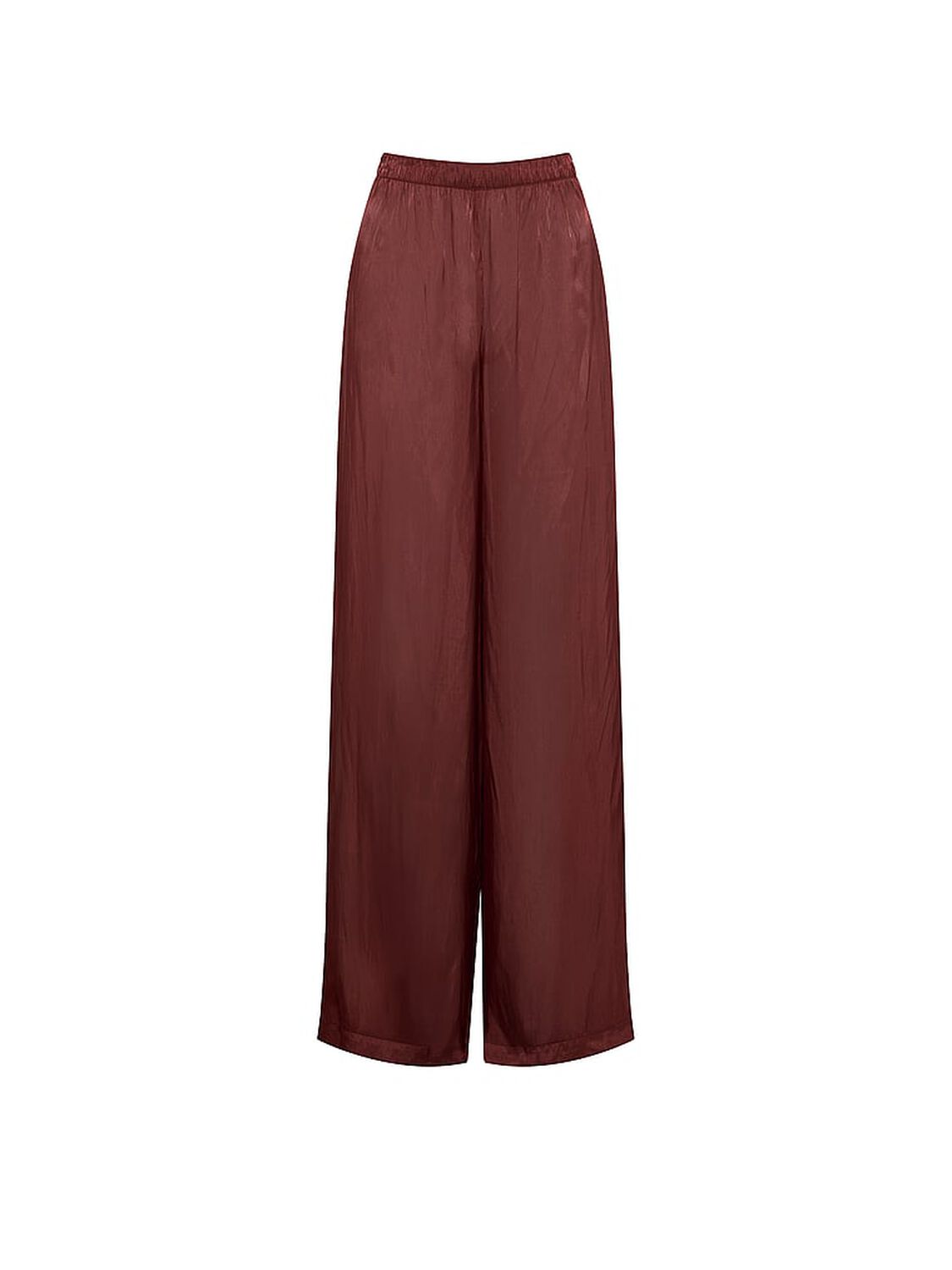 vs Victoria's Secret Luxe Sheer Satin Wide-Leg Pant Cherrywood 3 of 4 