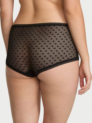 Dot Geo Lace Low-Rise Boyshort Panty