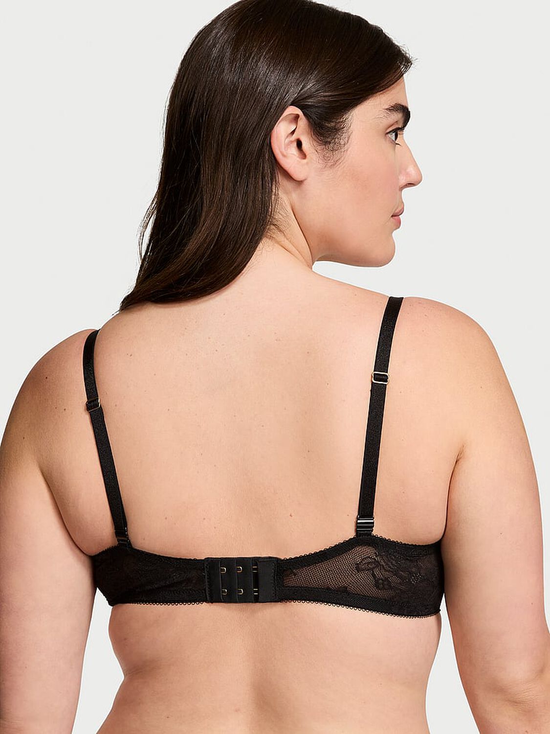 vs Very Sexy Rose Lace Push-Up Bra Black 2 of 4 