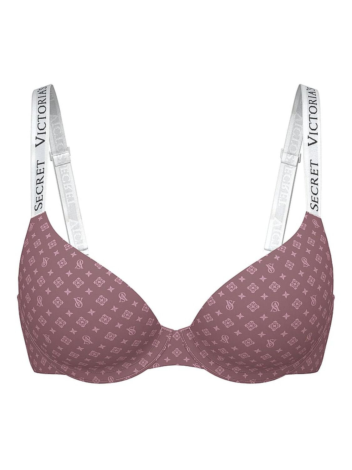 vs The T-Shirt Lightly Lined Demi Bra Faded Orchid 3 of 4 