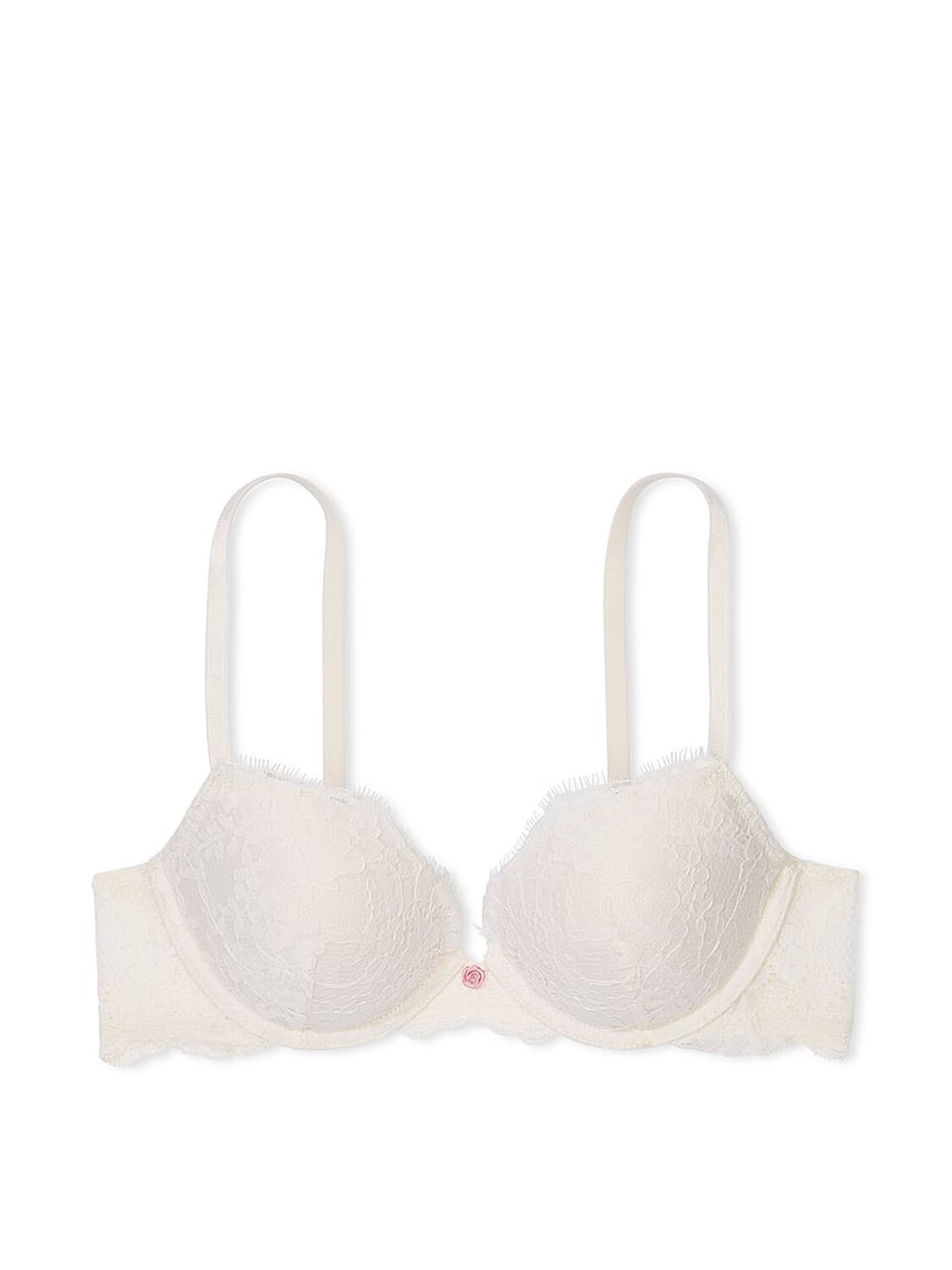 vs Dream Angels Lace Push-Up Bra Coconut White 3 of 4 