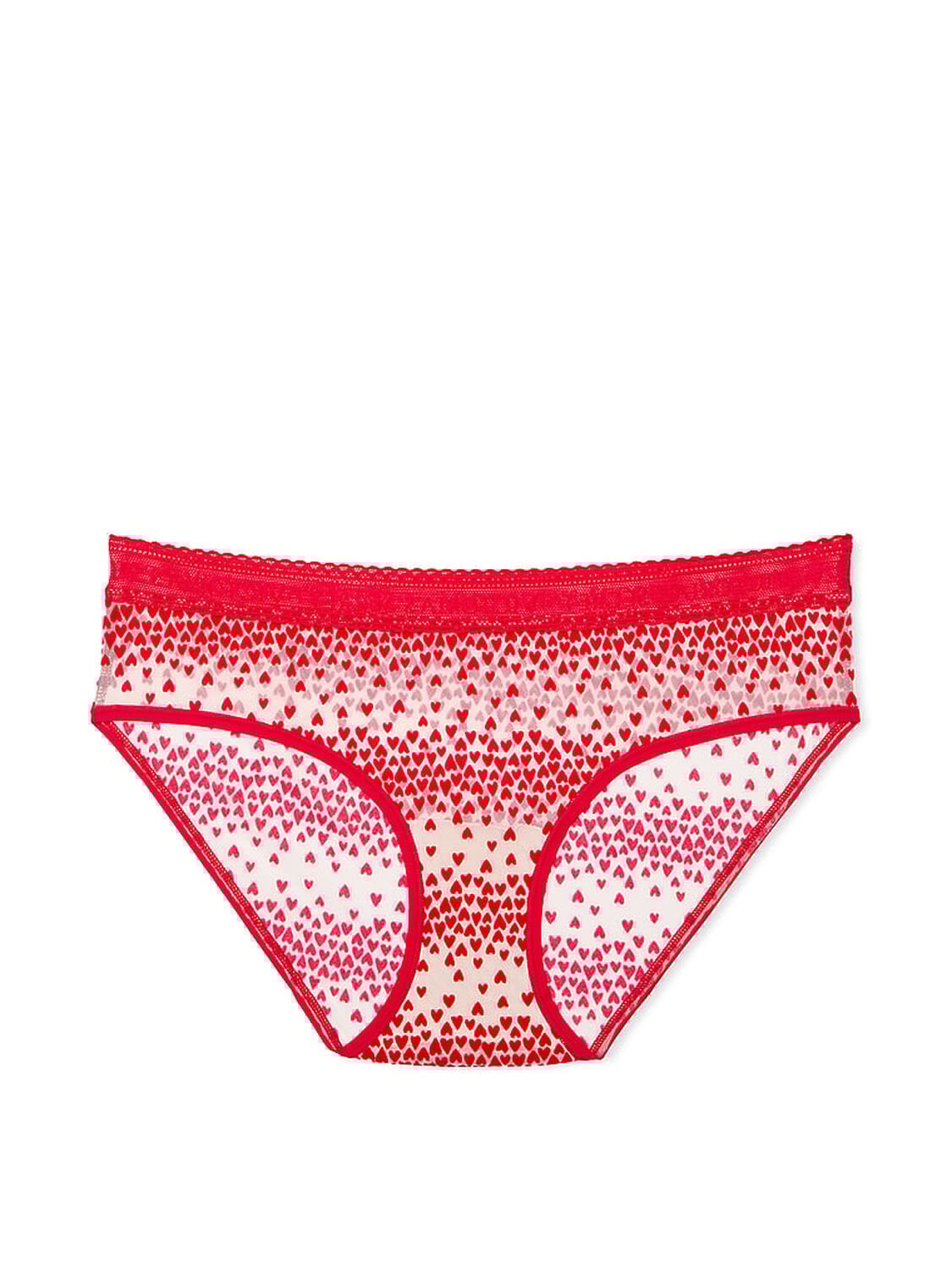 vs Cotton Logo Flocked Hearts Hiphugger Panty Lipstick Flocked Hearts 3 of 3 