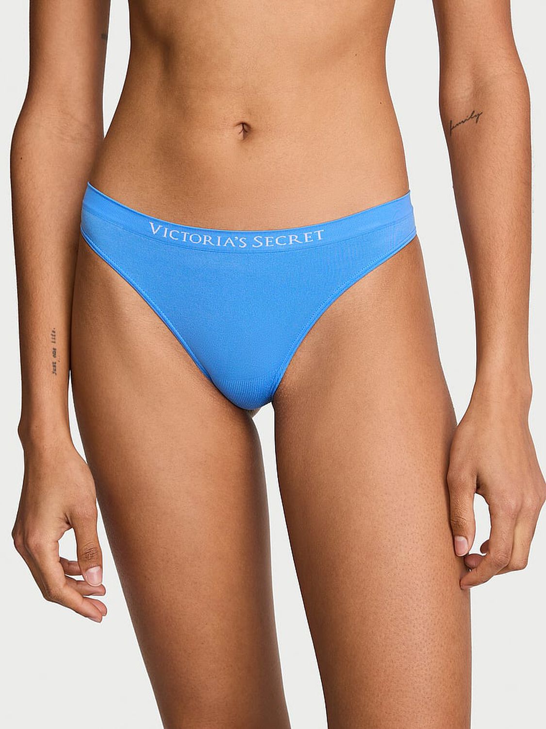 vs Seamless Seamless Thong Panty Blue Jasper 1 of 3 