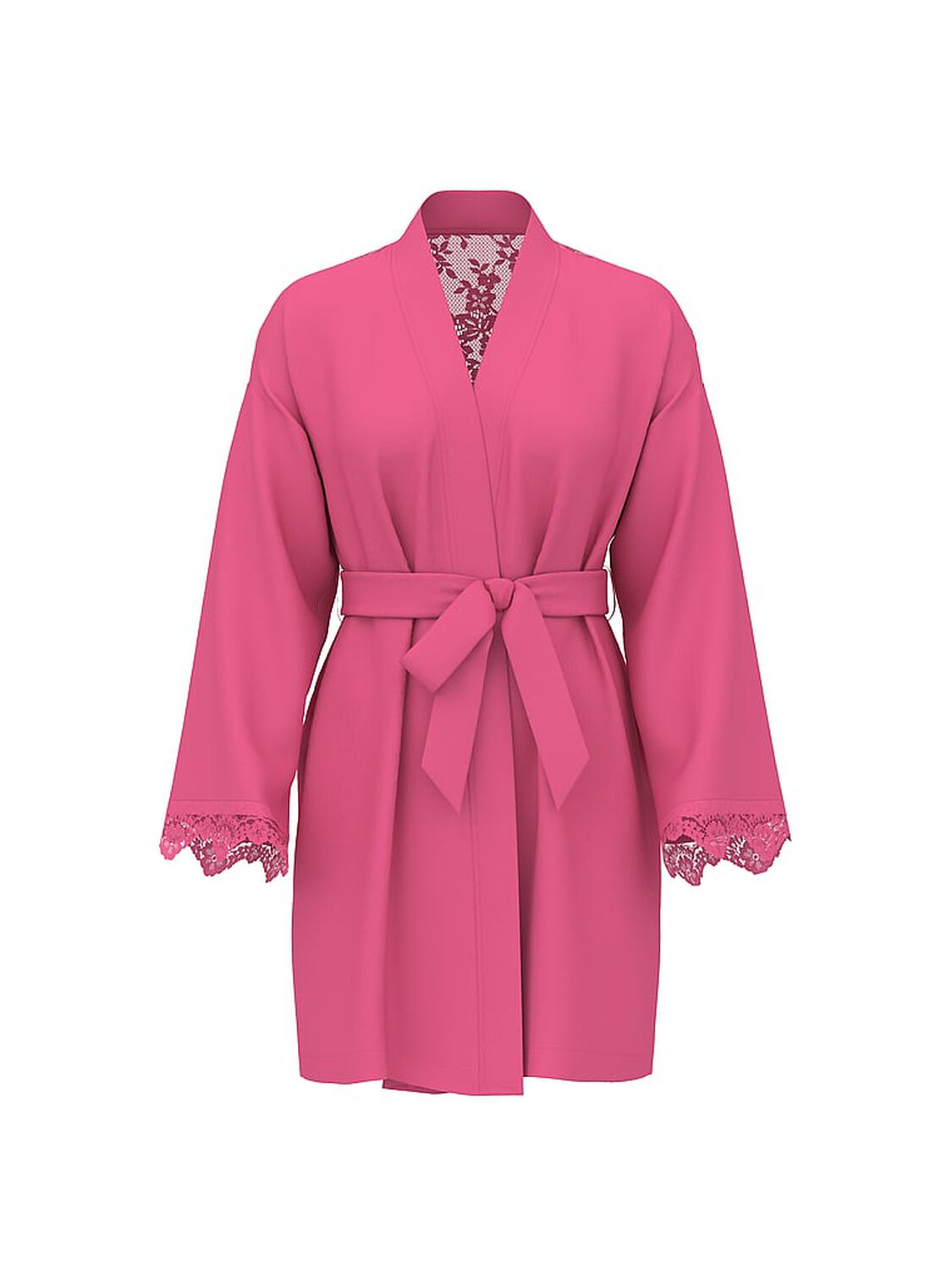 vs Dream Angels Chiffon & Lace Short Robe Rose Garden 3 of 3 