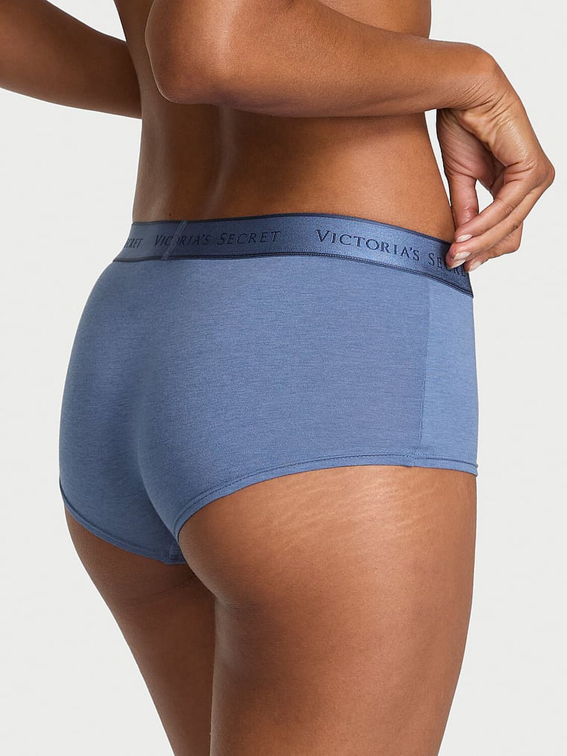 vs Cotton Logo Cotton Boyshort Panty Moonlight Blue 2 of 3 