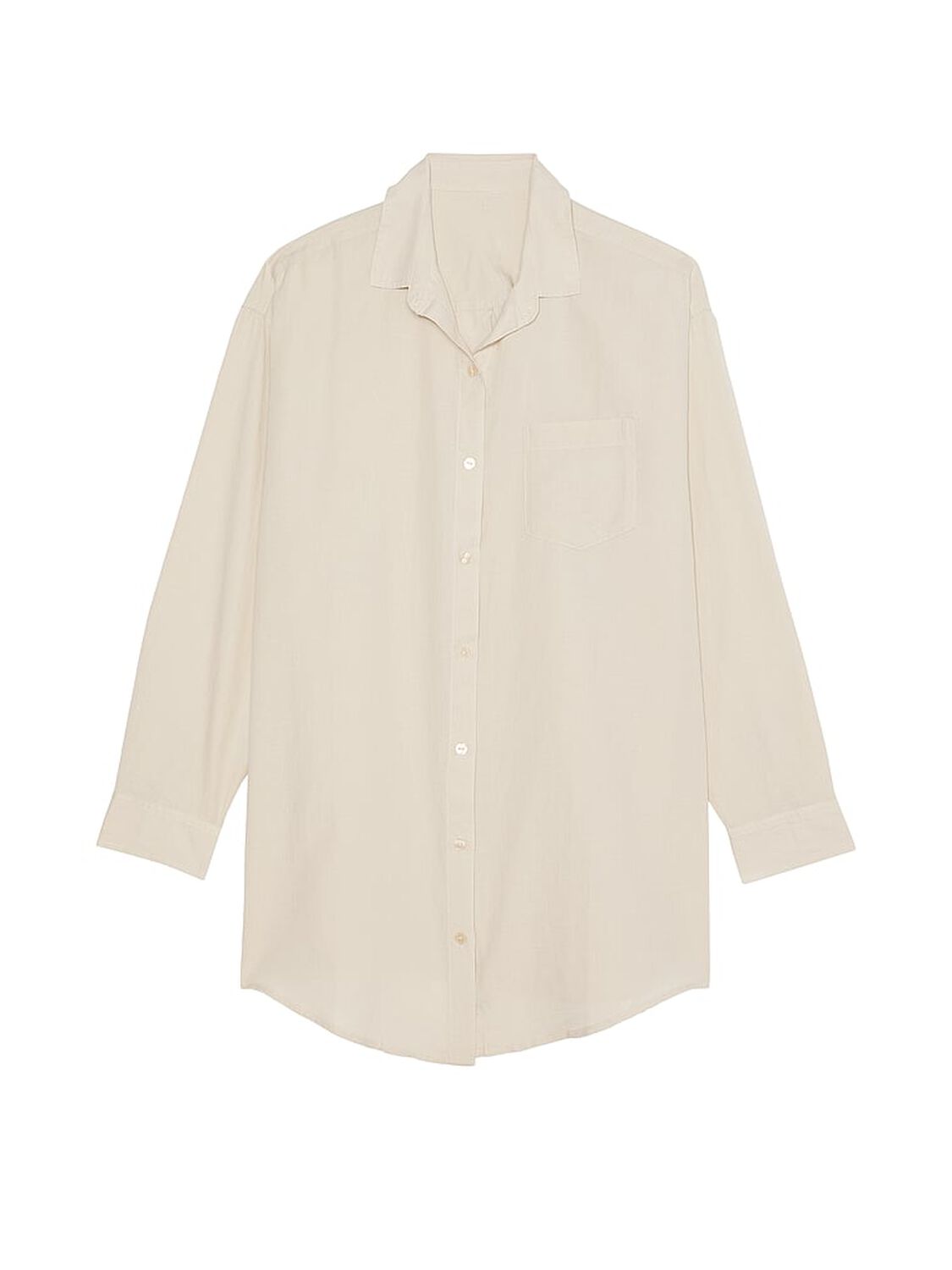 vs Victoria's Secret Swim Boyfriend Shirt Dress Vanilla Bean 3 of 3 