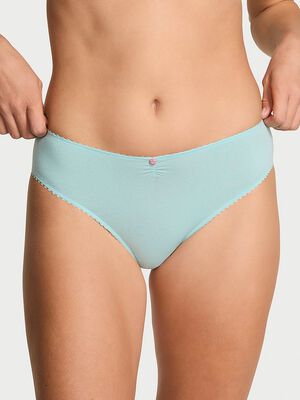 Stretch Cotton Heart Lace High-Leg Brief Panty