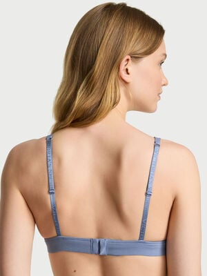 Cotton Logo Hardware Wireless Plunge Bralette