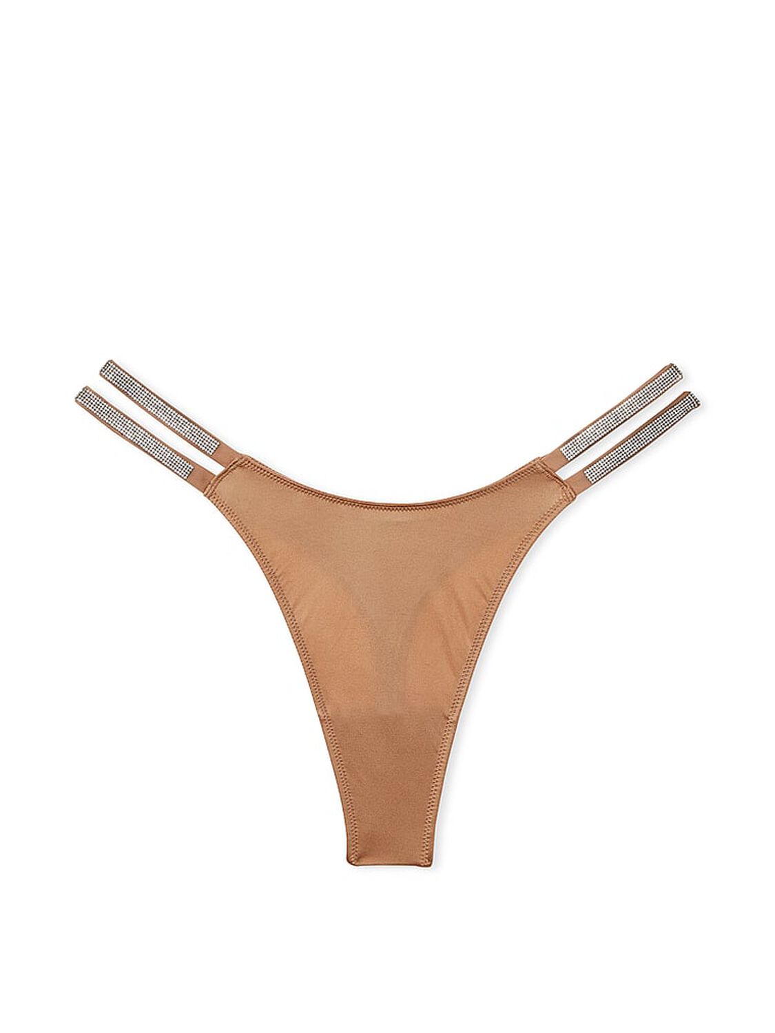 vs Very Sexy Double Shine Strap Smooth Thong Panty Toffee 3 of 4 
