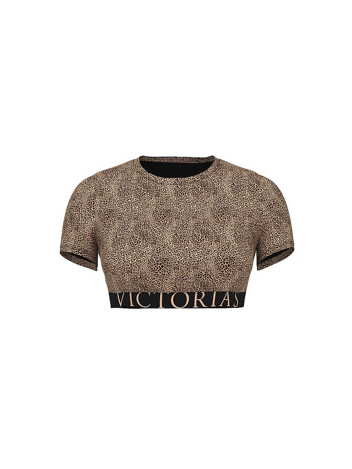 vs The T-Shirt Cotton Short-Sleeve Bralette Crop Top Leopard 3 of 3 