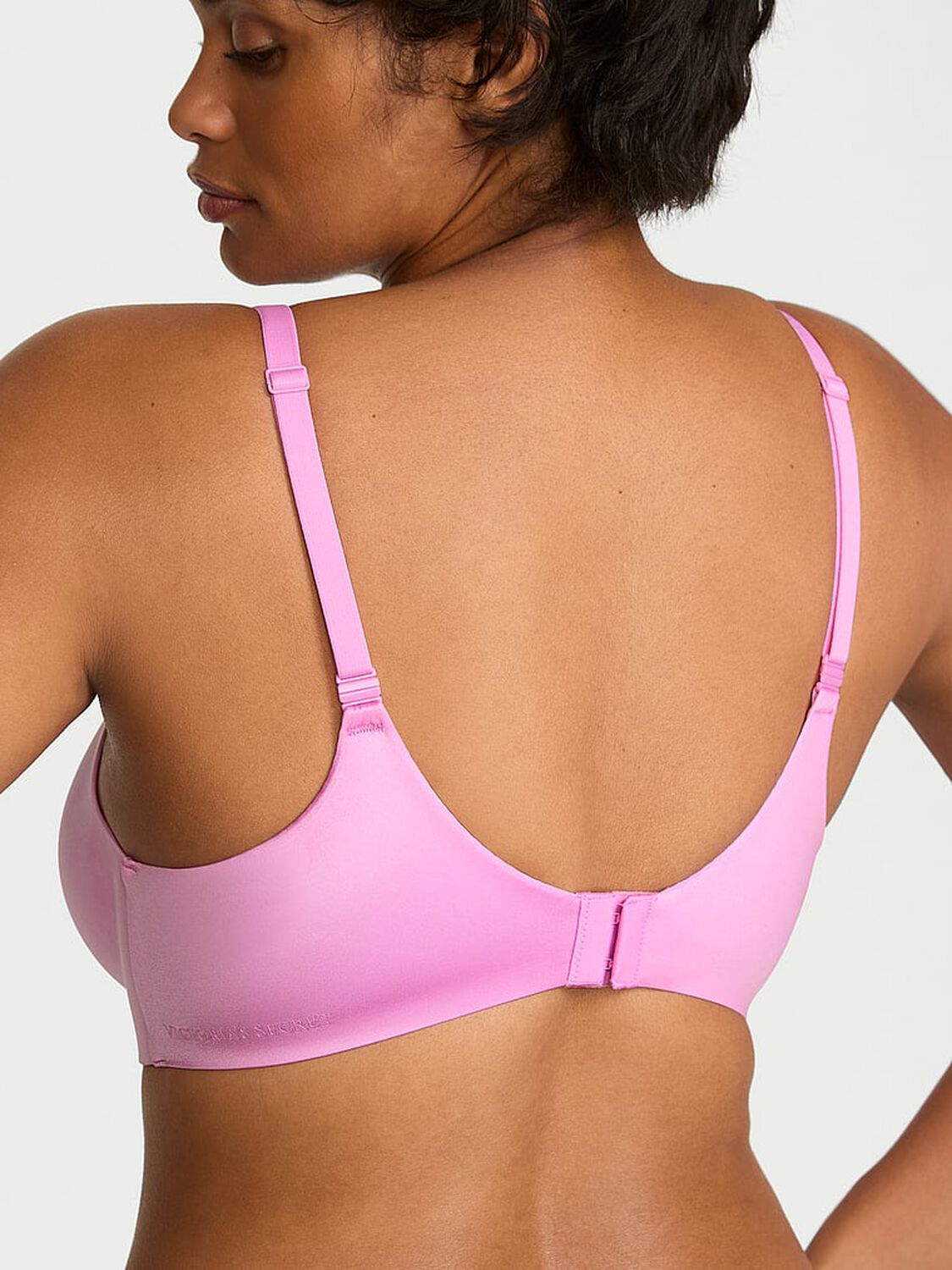 vs Body By Victoria FlexFactor Lightly Lined Plunge Demi Bra Pink Lilac 2 of 4 