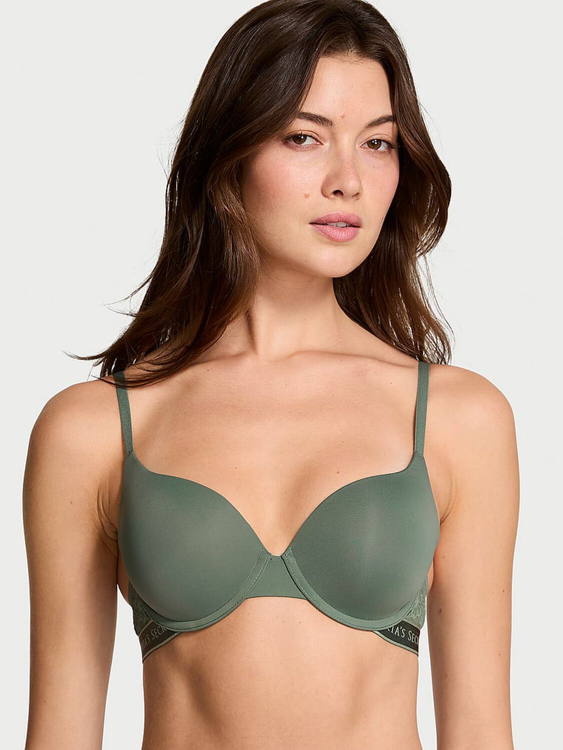 vs The T-Shirt Push-Up Perfect Shape Lace-Trim Bra 1 of 3 