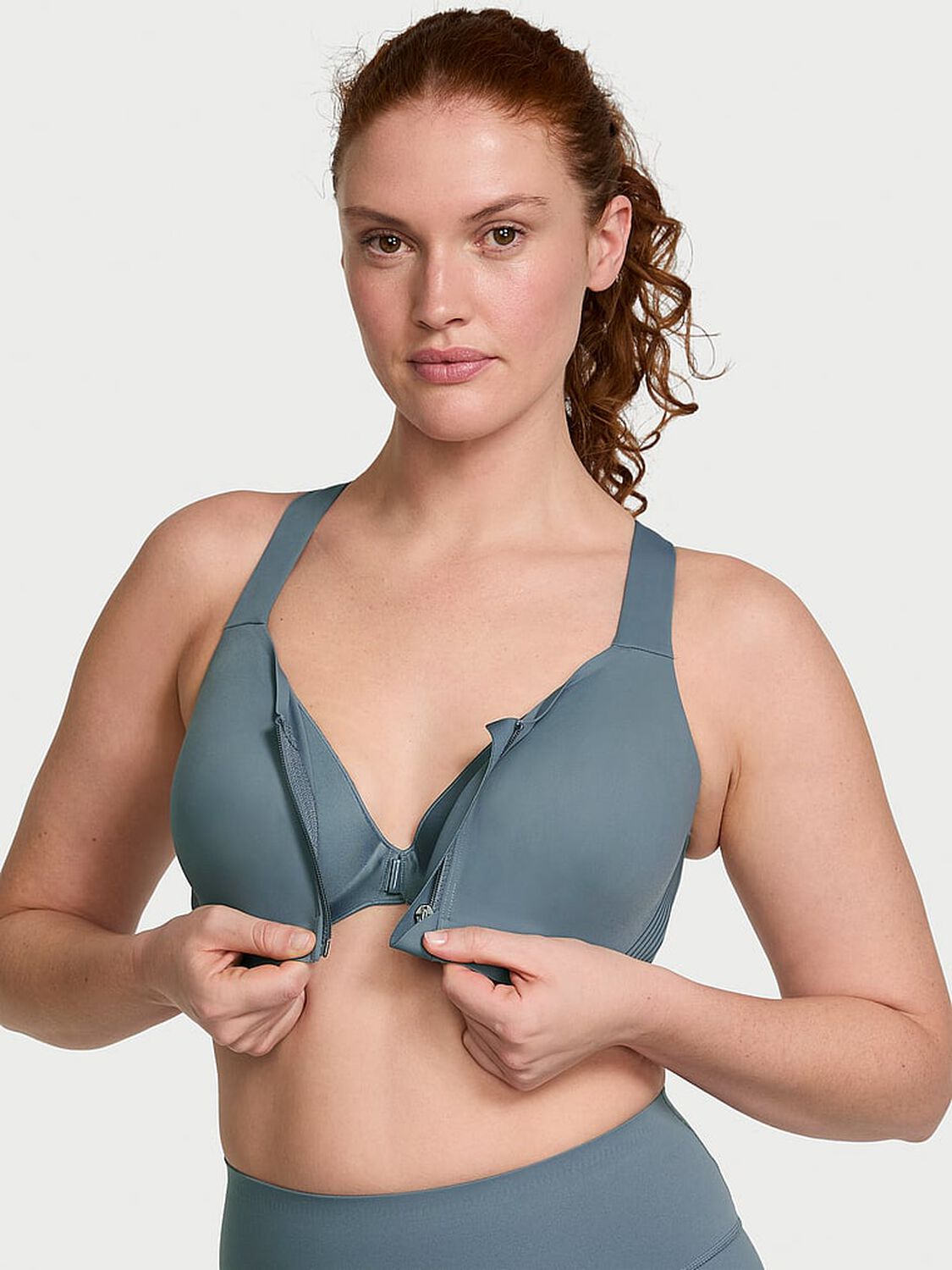 vs Vsx Knockout Front-Close Sports Bra Dark Steel 1 of 4 