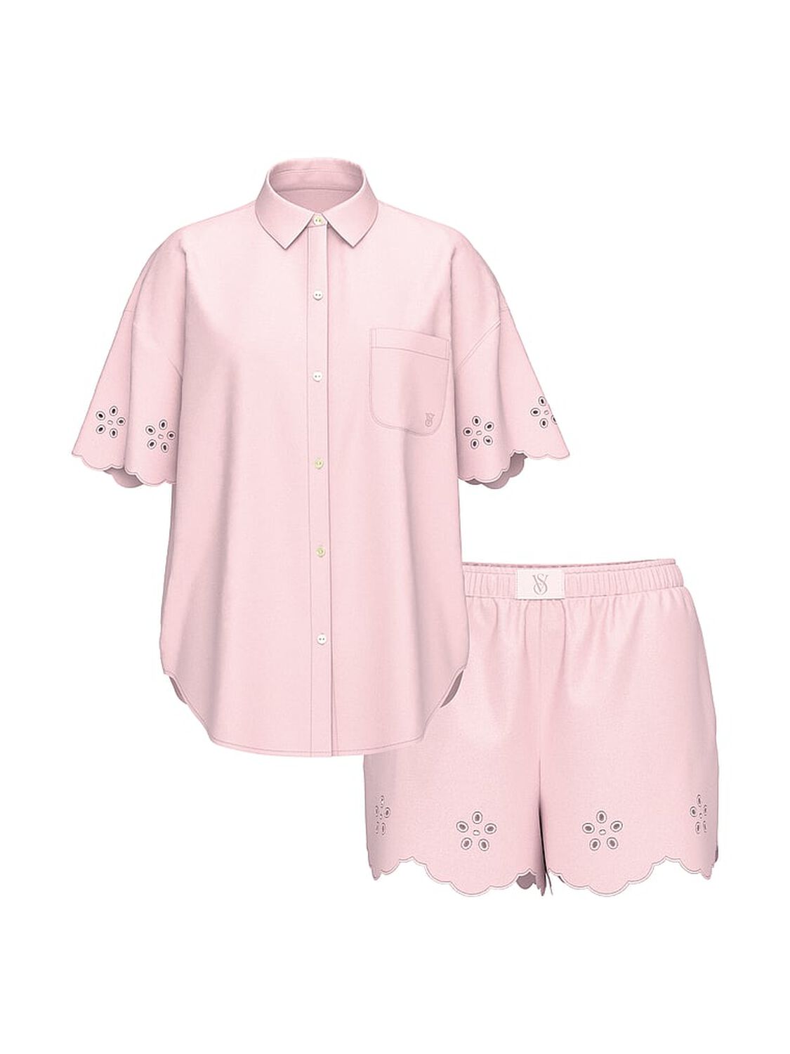 vs Victoria's Secret Modal-Cotton Short Pajama Set Angel Pink 3 of 4 